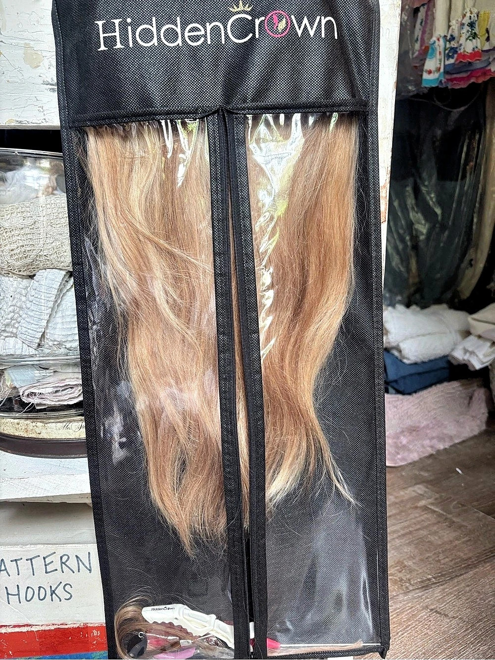 Hidden Crown 18" Layers Halo Style Hair Extension Set in Blonde NWT worn Once
